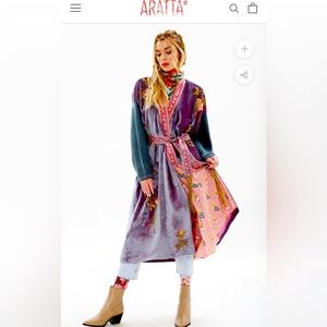 Aratta Something Magical Velvet Coat (Grape)- size Small